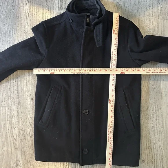 Perry Ellis Portfolio Wool Cashmere Blend Long-Sleeve Full-Zip JacketMen's Small